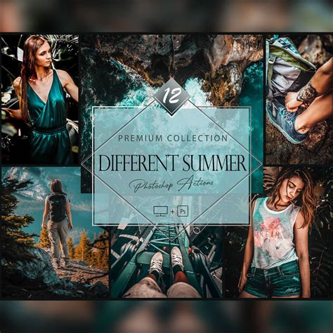 12 Photoshop Actions, Different Summer Ps Action, Moody ACR Preset ...