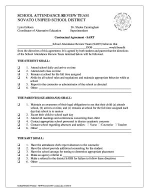 Fillable Online School attendance review team - Novato Unified School ...