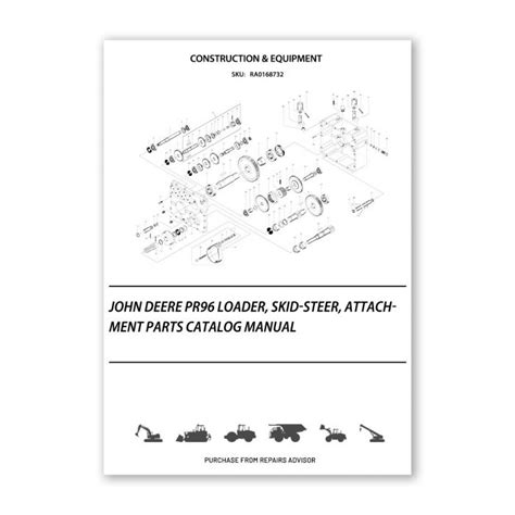 John Deere Pr96 Loader, Skid-Steer, Attachment Parts Catalog Manual