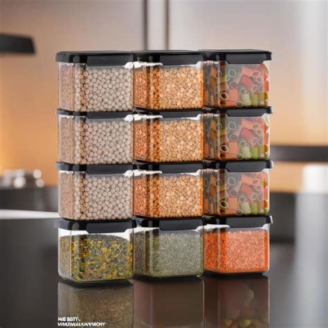 Buy Homeor Plastic Storage Jar & Container Set Air-Tight BPA Free ...