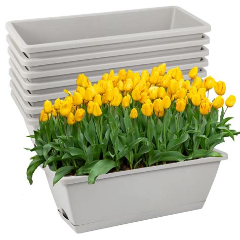 8pcs Window Box Planter, 17 Inches Flower Window Boxes, Rectangle ...