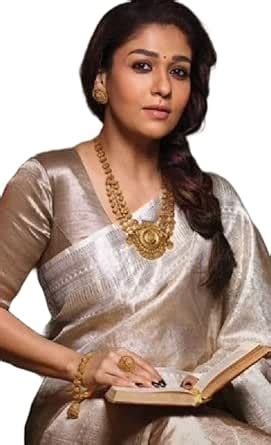 Buy Nayanthara Ma'am Inspired Katan Silk Saree With Zari Pallu And ...