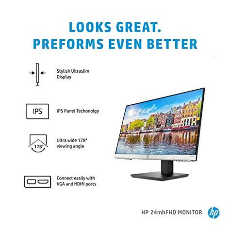 Buy HP 24mh FHD Computer Monitor with 23.8-Inch IPS Display (1080p ...