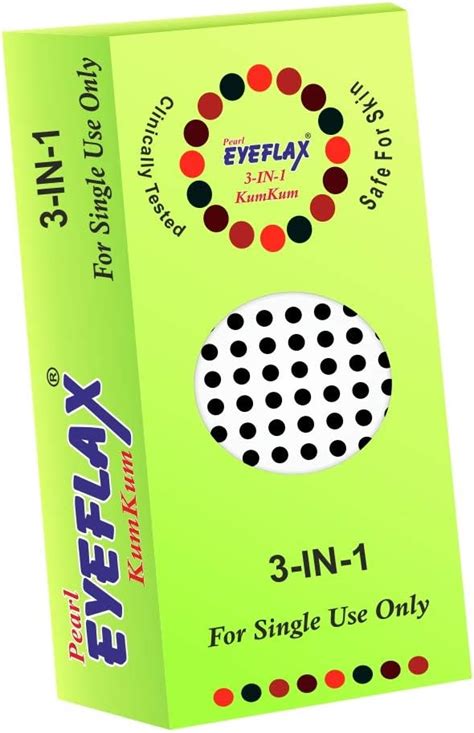 Eyetex Pallavi Sticker Kumkum (Round), P8 - Black, 20 Flaps, : Amazon ...