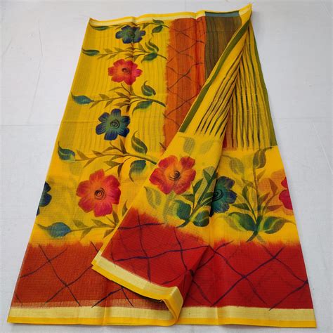 Pure Kota Doriya Hand Block Print Saree with Running Blouse. – fab-persona