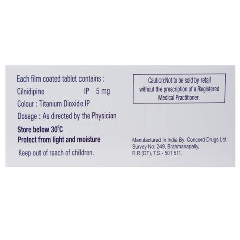 Cilock-5 Tablet 10's Price, Uses, Side Effects, Composition - Apollo ...