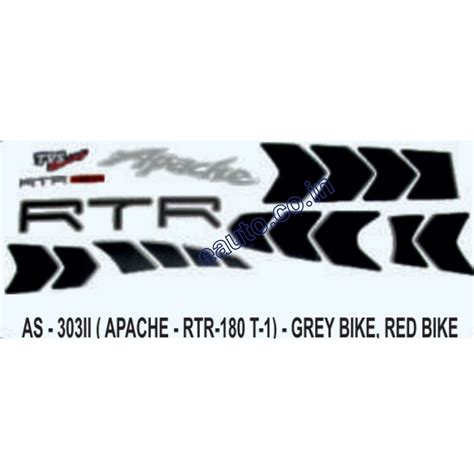 Graphics Sticker Set for TVS Apache RTR 180 | Type 1 | Grey Vehicle
