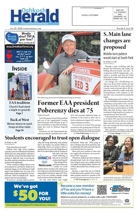 July 27, 2022 Oshkosh Herald - Oshkosh Herald