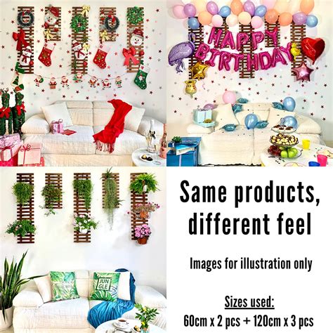 Wall Planter - 2 Pack, Wooden Hanging Large Planters for Indoor Outdoor ...