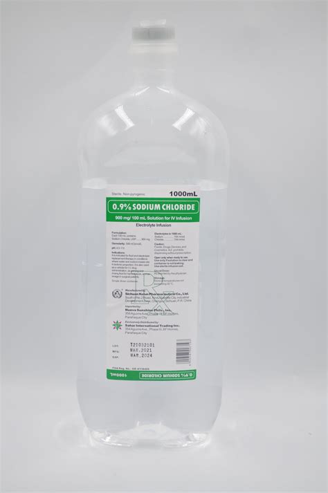 0.9% SODIUM CHLORIDE 100 mL/1000 mL | Sahar Pharma