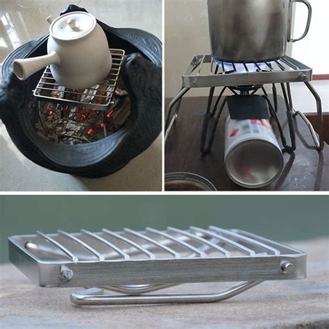 Buy WREA Stainless Steel Camping BBQ Grill Foldable Campfire Burner ...
