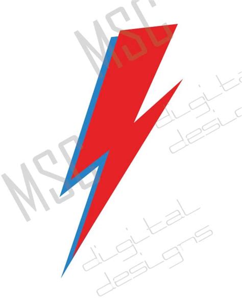 NEW - David Bowie Aladdin Sane Lightning Bolt, Wall Art, Digital ...