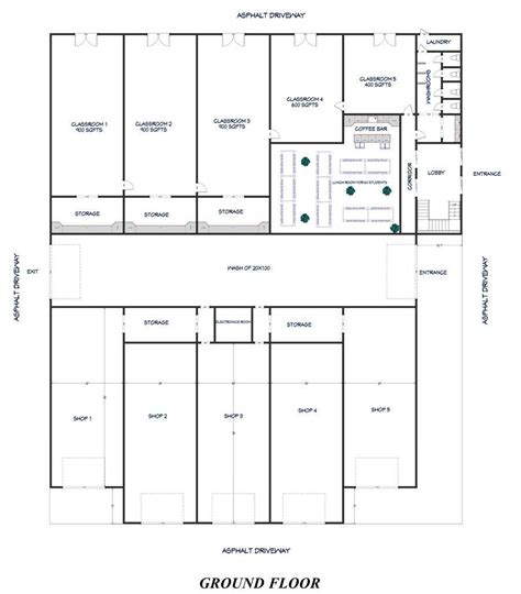 Multiuse Building Floorplan Design | Freelancer