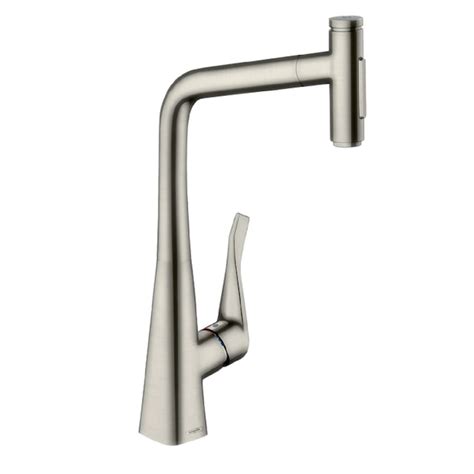 Hansgrohe Steel Optic Single Handle Deck-mount Pull-down Kitchen Faucet ...