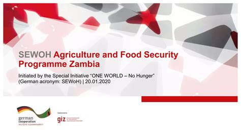 SEWOH: Agriculture and Food Security Programme Zambia | PPTX