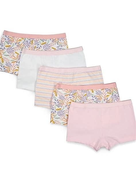 Girl's 5-Pack Boyshort Briefs