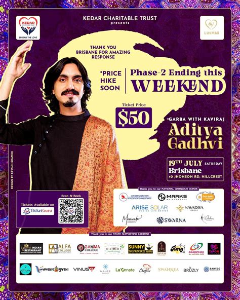 Garba with Kaviraj Aditya Gadhvi in Bridbane, Westgate Indoor Sports ...