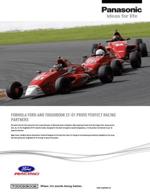 Fillable Online FORMULA FORD AND TOUGHBOOK CF-D1 PROVE PERFECT RACING ...