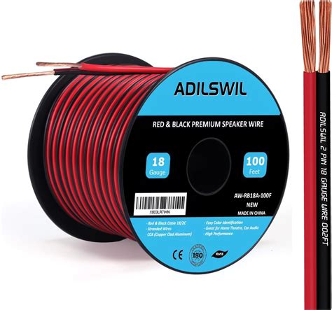 Amazon.com: AUDIOPIPE 18 Gauge Speaker Zip Wire (50 Feet) – Primary ...