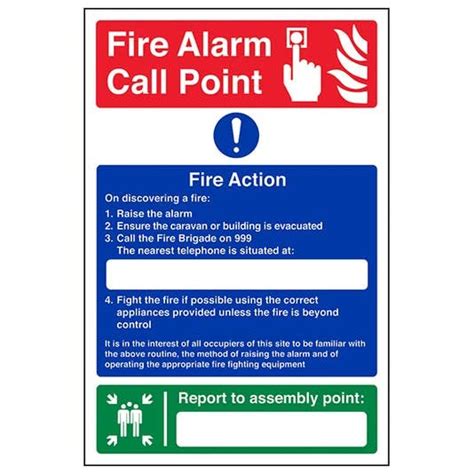 Safety Sign Sticker | Fire Point - On Discovering A Fire Your Nearest ...