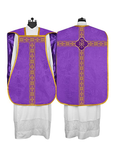 Roman Chasuble Fiddleback with Braided Trims – JOHA VESTMENTS
