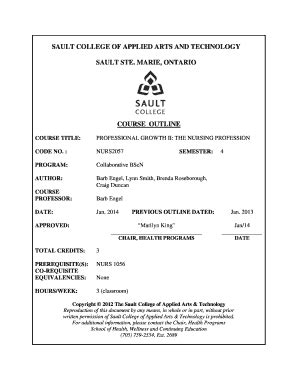 Fillable Online PROFESSIONAL GROWTH II: THE NURSING PROFESSION Fax ...