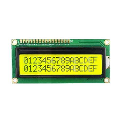 Buy JHD162A 16x2 LCD - Y/G Background Online In India at HUBTRONICS.in