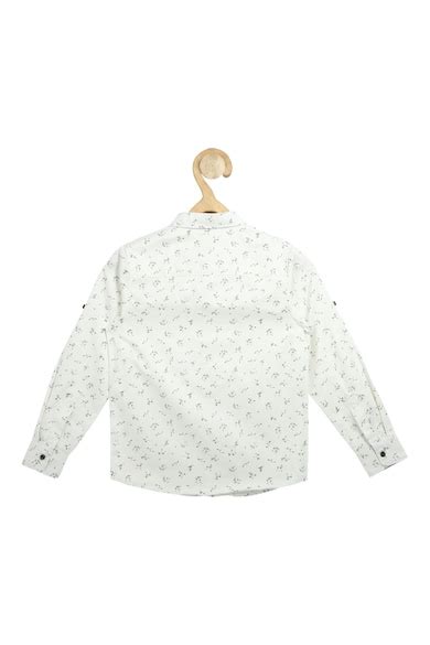 Buy Boys White Slim Fit Print Casual Shirt Online - 667856 | Allen Solly