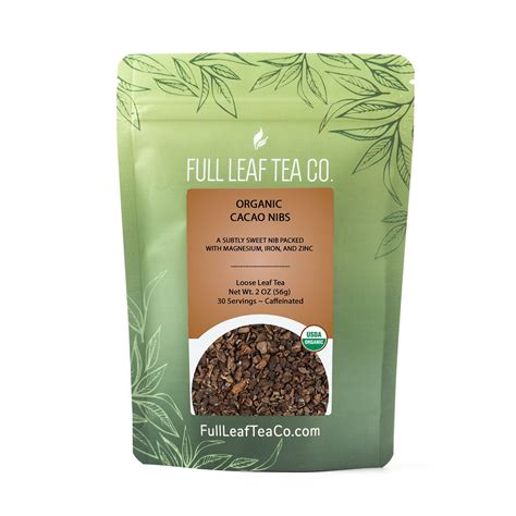 Organic Cacao Nibs Retail Bags - Case of 6 – Full Leaf Tea Company ...