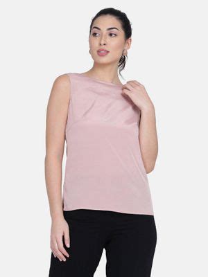 Buy Powersutra French Crepe Top Blush Pink Online