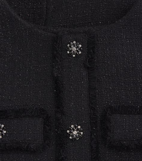 Maje Black Tweed 2-in1 Mini Dress | Harrods IN