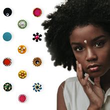 Comet Busters Fancy Colorful Stone Self-Adhesive Bindis (Bin1119) Multi ...