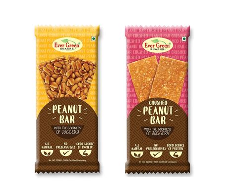 Evergreen Snacks-Combo Pack of 2 Flavours-Peanut & Crushed Peanut ...