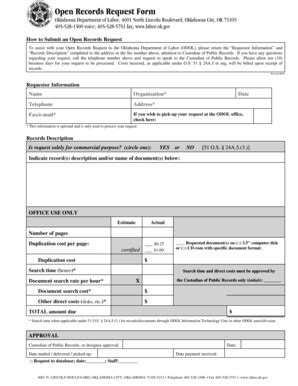 Fillable Online ok Open Records Request Form - ok Fax Email Print ...