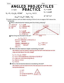 Angled Projectile Problems 的图像结果