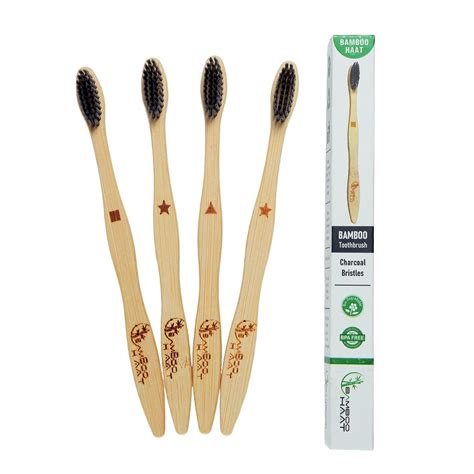 Buy BAMBOO HAAT Organic Bamboo Wooden Toothbrush for Women & Men with ...