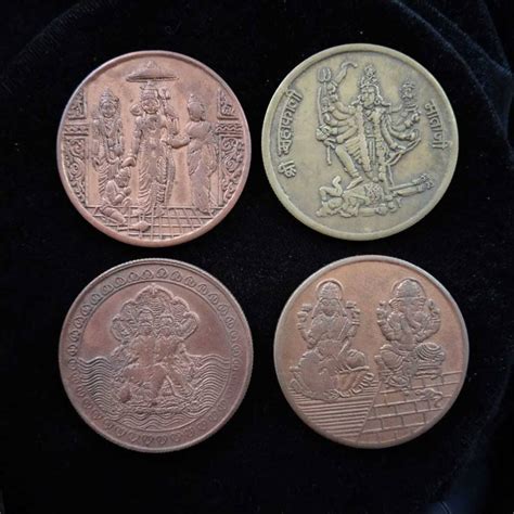 oldcoin Lord Ram darbar Maa kaali Shiva Parvati Laxmi Ganesha Medieval ...
