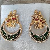 Zaveri Pearls Lord Radha-Krishna Temple Earring For Women - ZPFK5448 ...