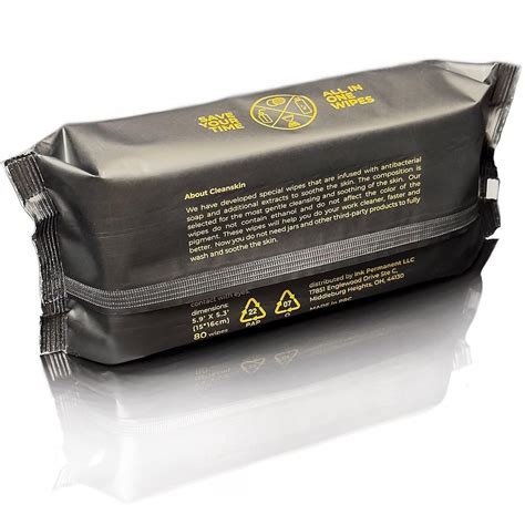 InkPermanent CleanSkin Cleansing Safe Green Soap Wipes for India | Ubuy