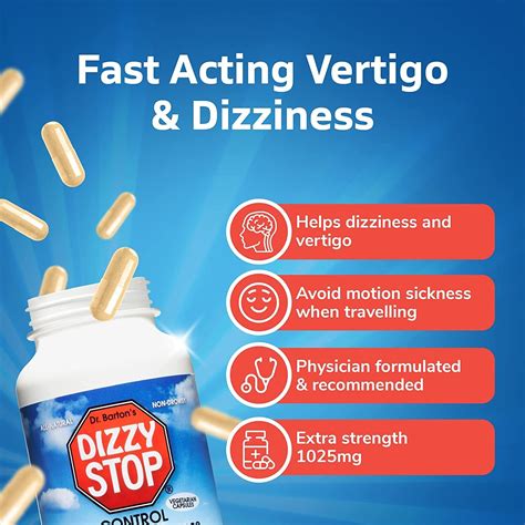 DizzyStop Herbal Supplement for Vertigo Relief Dizziness, Motion Sickness 2 Pack | eBay