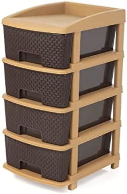 Nakoda Plastic 4-Tier Drawer, Assorted Colour, (21.4 X 17.3 X 37.5) Cm ...