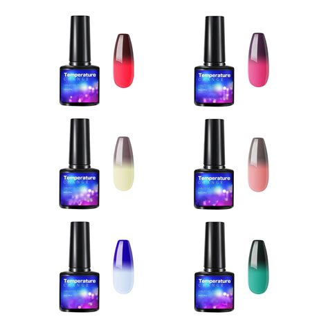 Buy Younar Nail Polish Temperature Color Changing Gel, 6 PCS ...