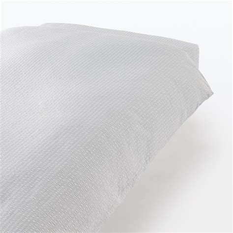 COTTON SEERSUCKER DUVET COVER Q 210*210cm Grey | MUJI