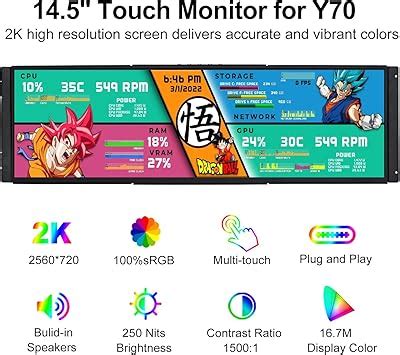 Wisecoco 14.5 Inch LCD Touchscreen Monitor for Hyte Y70 2K India | Ubuy