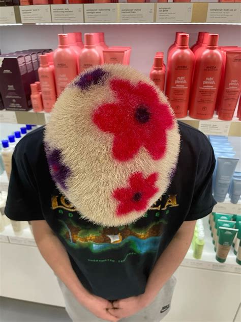 Bleach buzz cut flower design | Shaved hair designs, Dyed hair men ...
