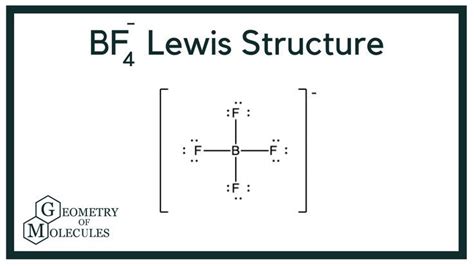 Lewis Structure of BF4- Ion