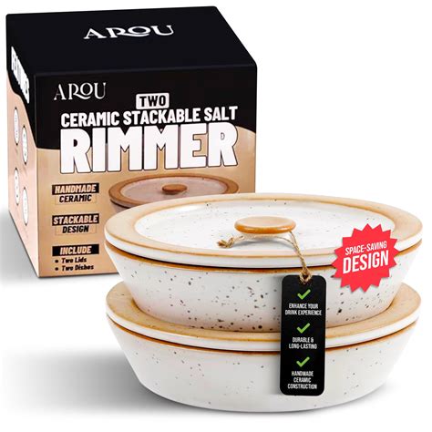 Amazon.com | AROU Margarita Salt Rimmer Set of 2 - Handmade Ceramic ...