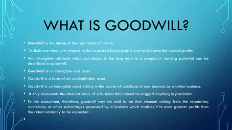 GOODWILL - CONCEPT & ITS TYPES | PDF