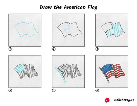 Easy To Draw Us Flag at Kayla Omay blog