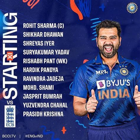IND vs ENG 2022, 1st ODI: Today's match players list, teams & umpires